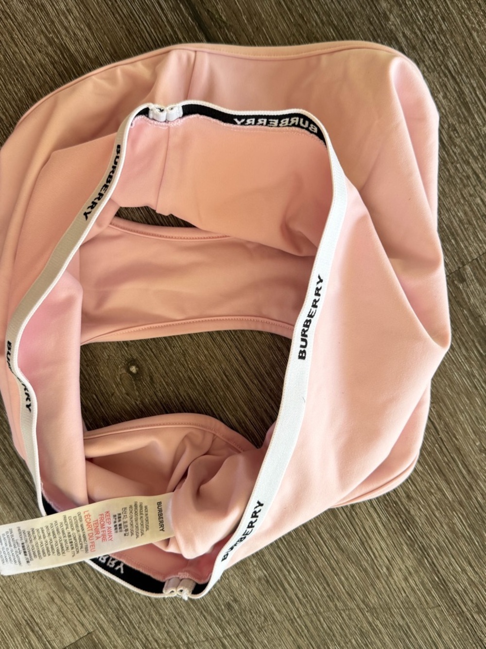 Burberry Light Pink High-Waist Girls' Briefs with Branded Waistband - Picture 7 of 8